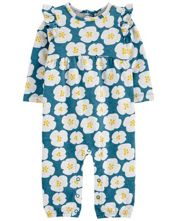Baby Floral Cotton Jumpsuit