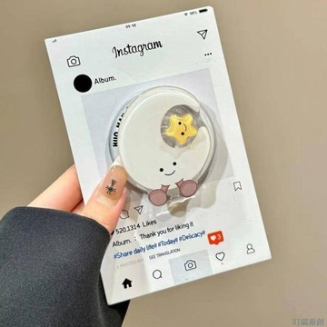 【新品台出】波染黃月亮星星磁吸支架適用蘋果15promax手機殼iPhone14新12磁吸貼 磁吸支架 磁吸氣囊支架