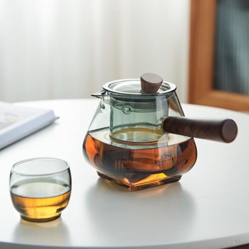 憶壺茶側把茶壺玻璃煮茶壺耐高溫煮茶器辦公室泡茶壺電陶爐茶具