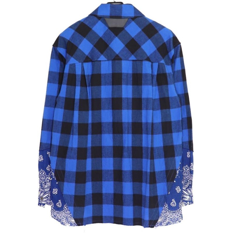 フォーサムワン FORSOMEONE FO PULLOVER CHECK SHIRT メンズ トップス バッファローチェック ペイズリー ネルシャツ  プルオーバー 48 L 50 XL LL | LINEブランドカタログ