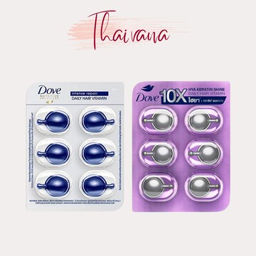 Thaivana🇹🇭Dove 多芬 泰國護髮膠囊 修護髮尾 速效 免沖洗 護髮油 撫平毛躁 柔順 1ml x 6枚膠囊