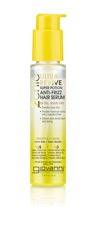 Giovanni 2chic Ultra-Revive Super Potion Anti-Frizz Hair Serum Pineapple & Ginger 2.75 fl oz
