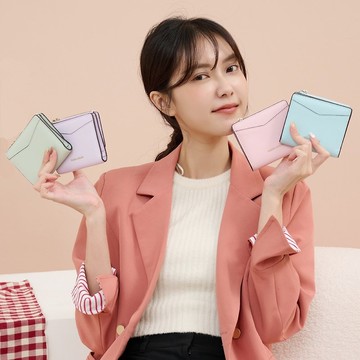 PA-Verna簡約真皮拉鏈短夾-多色任選