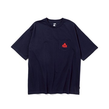 日本POLER FUZZY STUFF RELAX FIT POCKET TEE 刺繡口袋T /藍 - M