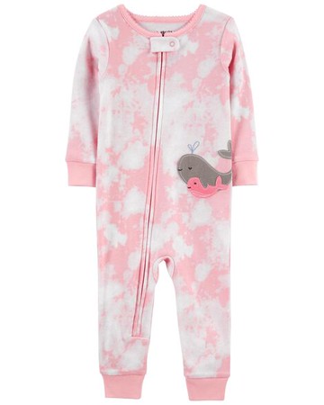 Toddler 1-Piece Tie-Dye 100% Snug Fit Cotton Footless PJs