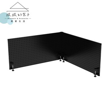 (撥撥的架子) 86x86x43cm l型 洞洞板屏風 桌面收納架 免打孔辦公屏風 ikea桌子可用