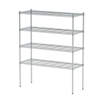 【dayneeds】輕型 120x45x150公分 四層電鍍(鎖管)波浪架