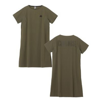CHUMS Airtrail Stretch CHUMS One-Piece 女 短袖洋裝 卡其綠 CH181353M022