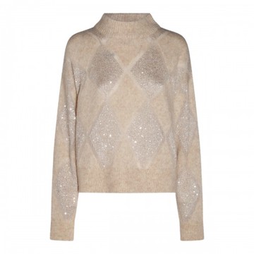 Brunello Cucinelli - Cream Wool Knitwear S