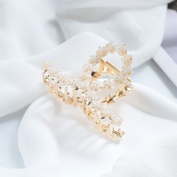 小白花環抓夾(J041L0W013K) - JUJURY