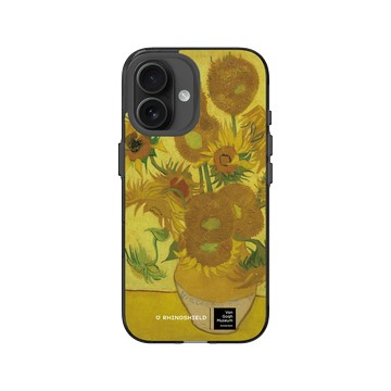 iPhone 16 Clear (相機按鈕) 酷墨灰 - Van Gogh Museum - 向日葵
