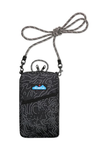 【【蘋果戶外】】KAVU Essentials Case 多功能斜背包【黑色等高線】手機包 小包 美國潮牌 休閒時尚 K9297437