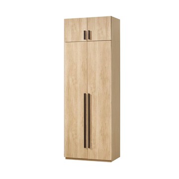 ASSARI-北美2.5尺雙吊加高衣櫃(寬75x深60x高242cm)2.5尺