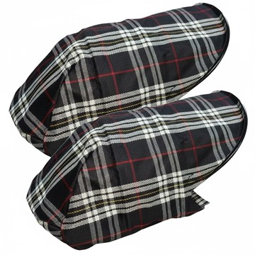 Junying Fang 立體機車手把套  黑白格  1雙