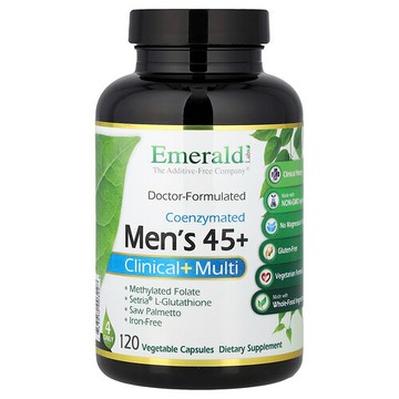 Emerald Laboratories, Coenzymated 男性 45歲 + 科學 + 多維生素，120 粒素食膠囊