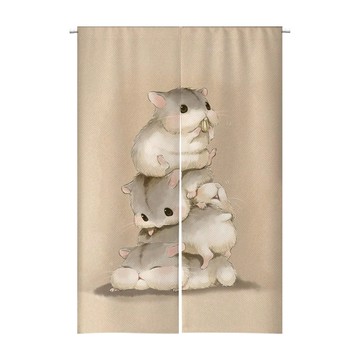 【客製化門簾】【贈桿發票】免打孔門簾 廁所門簾 布簾遮擋 門簾兩片式 門簾客製化 黑色門簾 厠所門簾 透光門簾