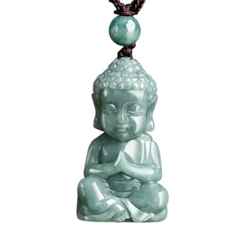 MoonDy 項鍊 飾品 翡翠項鍊 招財納福 保平安 玉石項鍊 佛像 吊飾 玉珮 吊墜 大日如來項鍊 227