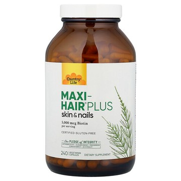 Country Life, Maxi-Hair® Plus，240 粒素食膠囊