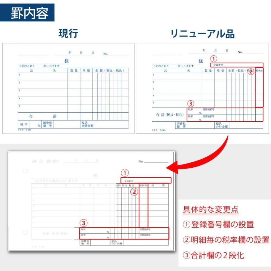 コクヨ 仕切書 ノーカーボン B7 ヨコ 5行 50組 3冊パック ウ-361X3