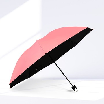 TDN收的妙降溫黑膠反向折傘_抗UV秒收傘(珊瑚粉)
