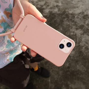 iPhone 17/16/15/14/SE3 可拆式Urban Basic 櫻花粉 背繩防摔殼