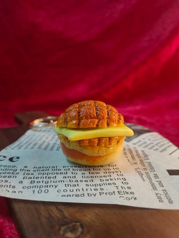 港式菠蘿油鑰匙圈