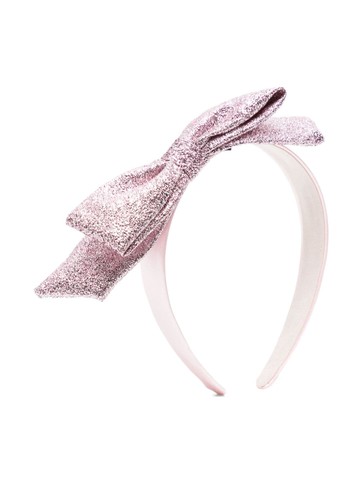 Hucklebones London - glitter bow headband - kids - Polyester/Metallized Polyester - One Size - Purple