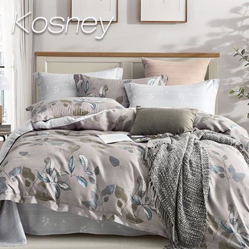 KOSNEY  樹影婆娑  特大100%天絲TENCEL四件式兩用被床包組