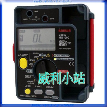 【威利小站】日本 SANWA MG-1000 MG1000 絕緣高阻計 超大字幕 背光 自動換檔~