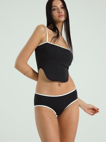 Line Detailed Deep Side Padded Bikini Bra