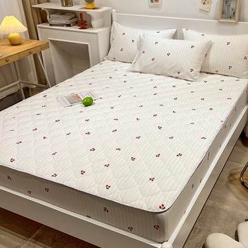 秋冬季全棉夾棉床笠單件加厚純棉床墊防滑床罩四季通用2021年新款