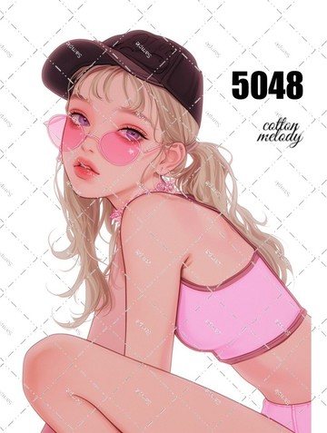 original sticker no.5048 人物貼紙 原創貼紙 原創人物貼紙 裝飾貼紙 cotton melody