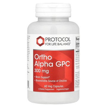 Protocol for Life Balance, Ortho α GPC，300 毫克，60 粒素食膠囊