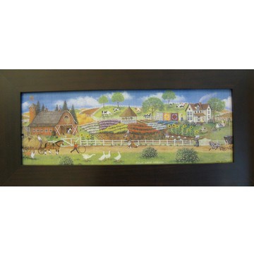 開運陶源 【Four seasons 四季 】一套四幅  春夏秋冬 安逸樂活 風景畫  掛畫  每一幅 46x22cm