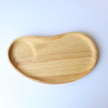 橡膠木實木腰果形木盤子創意下午茶托水果盤木質餐具干果零食盤木