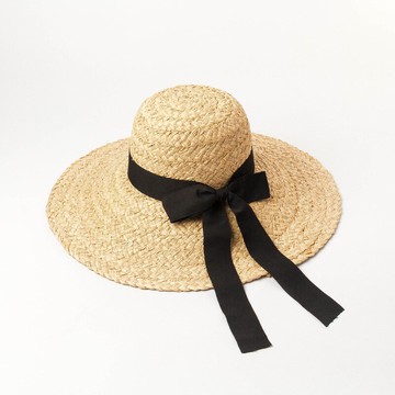 草帽遮陽帽-圓頂蝴蝶結手編防曬女帽子73zr70【獨家進口】【米蘭精品】