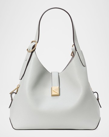 deco pebbled leather shoulder bag