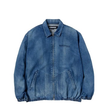NEIGHBORHOOD WASHED DENIM ZIP WORK JACKET INDIGO