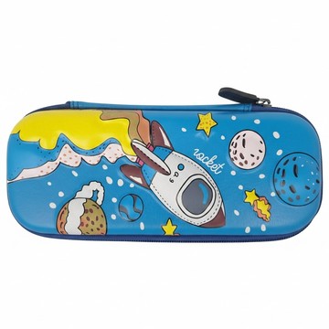 兒童鉛筆盒 A款 3D太空飛船 23cm x 10cm  天藍色  1個