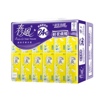 春風 抽取式衛生紙-輕柔膚觸-100抽*24包*3串