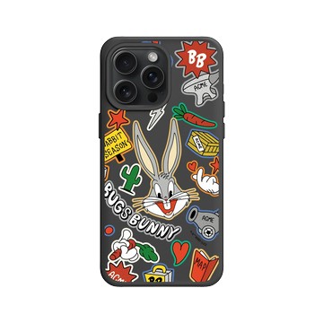 iPhone 15 Pro Max SolidX 黑 - 樂一通 Looney Tunes - 兔巴哥貼紙款