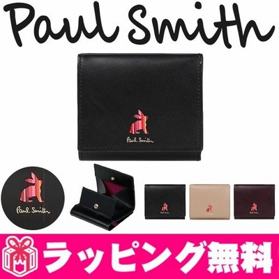 ポールスミス 財布 レディース 折り財布 ミニ財布 二つ折り財布 Paul Smith レザー 本革 牛革 コンサバ ブランド うさぎ マーケトリーストライプラビット W995 通販 Lineポイント最大get Lineショッピング