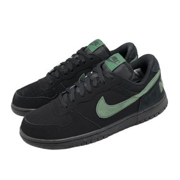 Nike 休閒鞋 Big Low Lux 男鞋 女鞋 黑 綠 復古 麂皮 854166-008