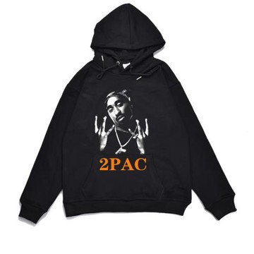 說唱Makaveli圖派克2Pac嘻哈饒舌街頭大碼衛衣圓領寬松純棉潮外套