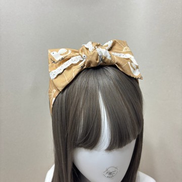 午茶鴿語 | 蕾絲x拼接蝴蝶結髮箍
