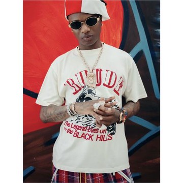 24SS RHUDE 小眾潮牌夏季新款皇冠旗幟高街復古寬松圓領短袖T恤男