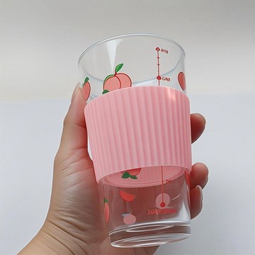 🥇可開統編💎硅膠錐形水杯杯套純色簡約防滑防燙隔熱套玻璃杯杯咖啡杯茶杯杯套