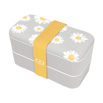法國 monbento 原創長方形雙層便當盒 小雛菊
