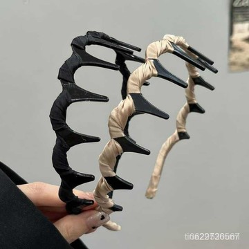 熱賣🔥臺中出貨】高級感髮箍 帶齒髮箍 碎髮劉海波浪髮箍 外出百搭洗臉專用高顱頂