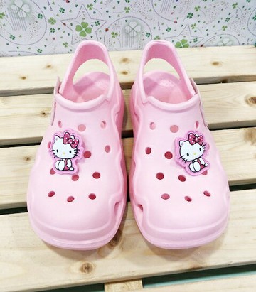 【震撼精品百貨】Hello Kitty 凱蒂貓 台灣製Hello kitty正版兒童布希鞋-粉(15 20號)#18188 震撼日式精品百貨